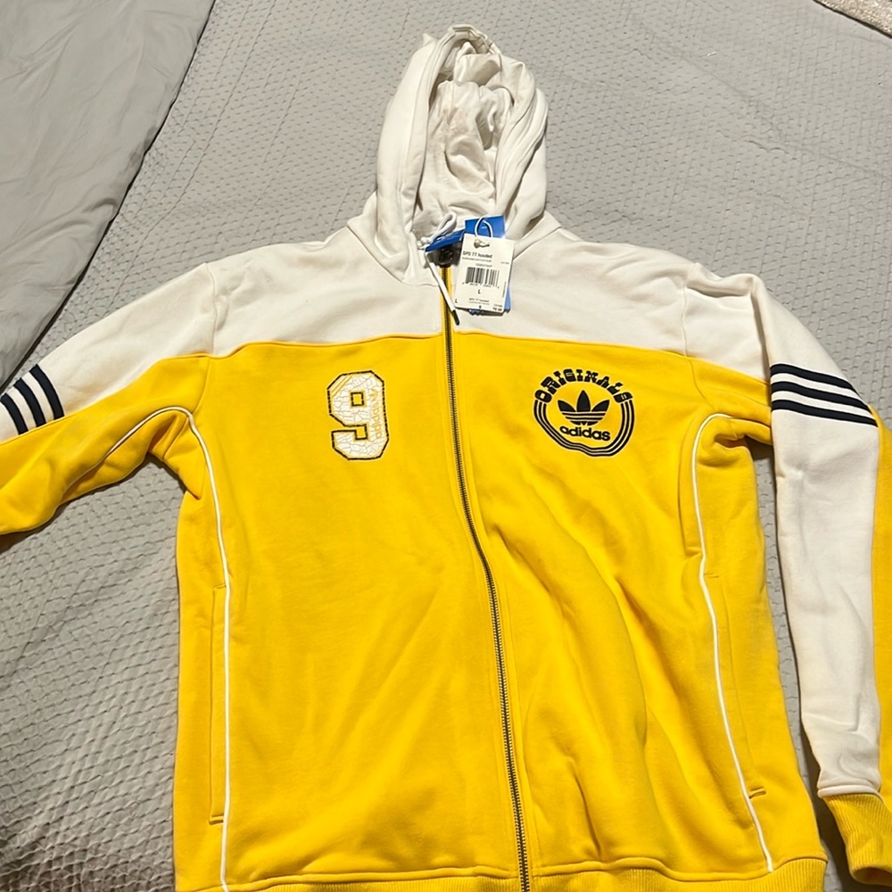 Man Adidas hoodie sweatshirt large